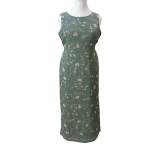 Norton‎ McNaughton Green Floral Maxi Dress SKUW678